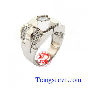 Nhẫn Nam Hàn Quốc Phong Cách vàng 10k nhập khẩu nguyên chiếc, tôn lên sự sang trọng, cá tính và mạnh mẽ