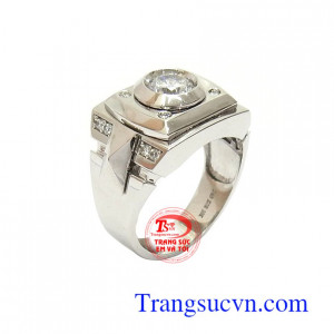 Nhẫn Nam Hàn Quốc Thời Thượng vàng trắng 10k chế tác tinh xảo, độc đáo, đeo hợp thời trang, mang lại sự sang trọng, phong cách và thời trang