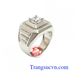 Nhẫn Nam Korea Thời Trang vàng trắng 10k bền đẹp, chất lượng, kiểu dáng thời trang