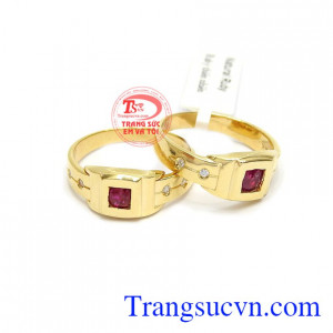 Nhẫn cưới hạnh phúc giản đơn 