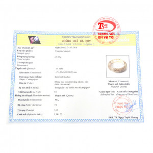 Giấy kiểm định từ trung tâm ngọc học