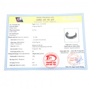Giấy kiểm định từ trung tâm ngọc học