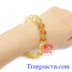  Chuỗi tay thạch anh vàng hợp mệnh giúp người dùng tăng cường trí nhớ, cải thiện hệ tiêu hóa.