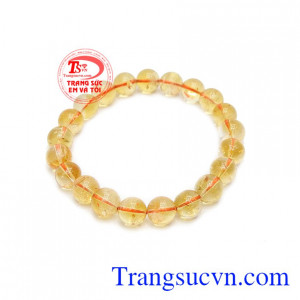 Chuỗi thạch anh vàng 9 ly nhỏ gọn và hợp mệnh. 