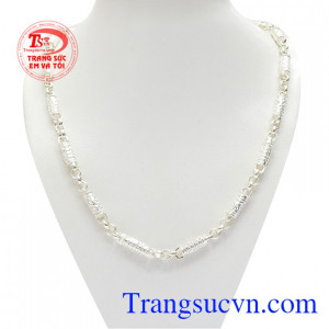 Dây chuyền bạc nam kim tiền