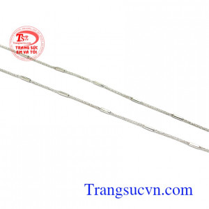 Dây chuyền vàng trắng Ý 18k tinh xảo
