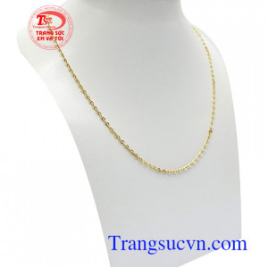 Dây Chuyền Nữ Ý 18k Cá Tính kiểu dáng đơn giản, nhỏ nhắn mà vẫn toát lên sự sang trọng, rực rỡ