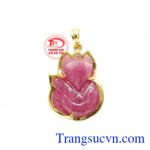 Mặt dây hồ ly ruby đẹp