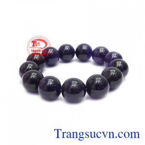 Chuỗi tay thạch anh tím 17 ly hợp mệnh, mang đến nguồn năng lượng cho người dùng.