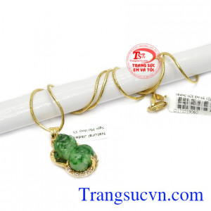 Bộ trang sức thích hợp với nhiều độ tuổi, đặc biệt là không phân biệt mệnh. Bộ trang sức tỳ hưu cẩm thạch xanh ngọc