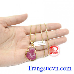 Hãy dành tặng cho người phụ nữ của bạn bộ trang sức phong thủy này! Bộ trang sức hồ ly ruby đẹp