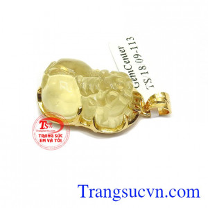 Mặt tỳ hưu vàng may mắn mang ý nghĩa phong thủy, tốt trong việc kinh doanh