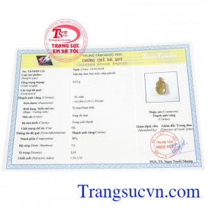 Giấy kiểm định từ trung tâm ngọc học