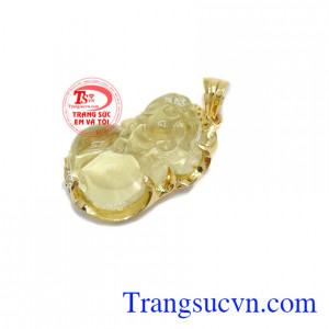 Mặt dây tỳ hưu vàng tài lộc mang ý nghĩa phong thủy mang lại nhiều may mắn trong việc kinh doanh