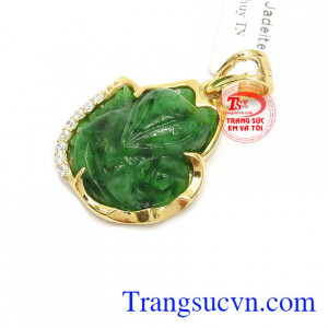 Mặt dây cẩm thạch. Mặt dây hồ ly vàng kiêu sa