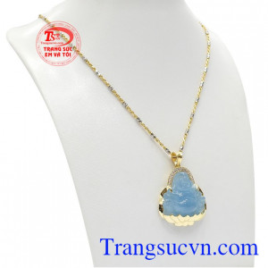 Bộ trang sức di lặc aquamarine là một bộ sản phẩm mới với đá aquamarine thiên nhiên. 