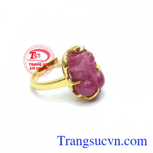 Nhẫn tỳ hưu ruby hưng thịnh hợp với người mệnh thổ và mệnh hỏa