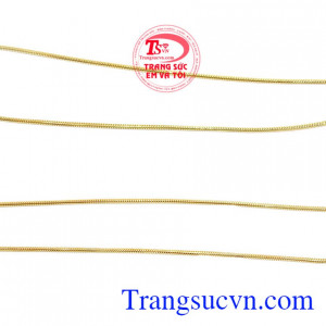 Dây chuyền vàng trẻ em Italy 18k đẹp, sáng bóng