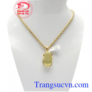 Bộ dây tỳ hưu vàng tài lộc là sản phẩm bộ dây chuyền tỳ hưu thạch anh vàng, tốt cho người mệnh kim và mệnh thủy.