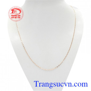 Dây chuyền nữ duyên dáng vàng hồng