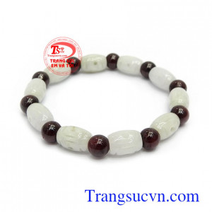 Chuỗi tay cẩm thạch granat may mắn kết hợp độc đáo, mới lạ