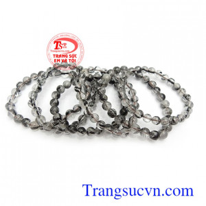 Chuỗi tay thạch anh tóc đen tài lộc