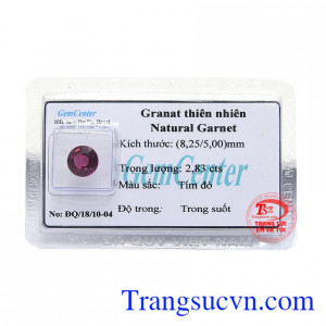 Viên granet thiên nhiên tím đỏ