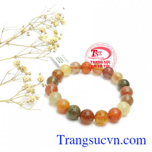 Chuỗi tay thạch anh tóc đại lộc mang lại nhiều may mắn, sức khỏe cho nguời đeo