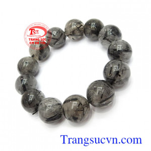 Chuỗi tay thạch anh tóc đen thiên nhiên đẹp