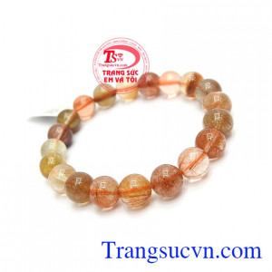 Sản phẩm chuỗi tay thạch anh tóc thiên nhiên mang lại nhiều may mắn trong công việc kinh doanh, hút tài lộc về