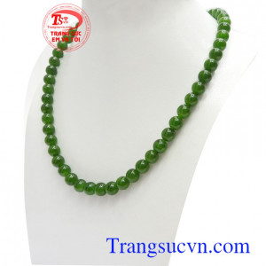 Chuỗi cổ ngọc Nephrite bình an