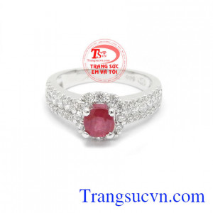 Nhẫn ruby may mắn 14k được phái đẹp ưa thích