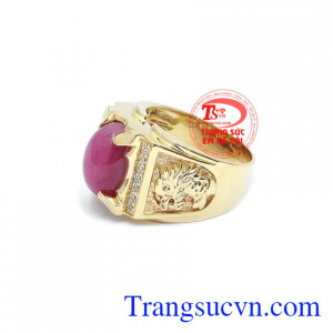 Nhẫn nam Ruby
