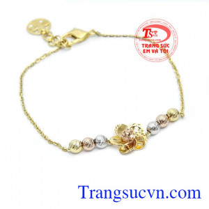 Lắc tay nữ hoa vàng 10k