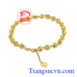 Lắc tay hạt bi vàng 10k món quà ý nghĩa dành tặng phái đẹp