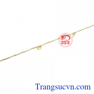 Lắc chân chìa khóa tình yêu vàng là một sản phẩm ưa chuộng tại trang sức Em và Tôi.