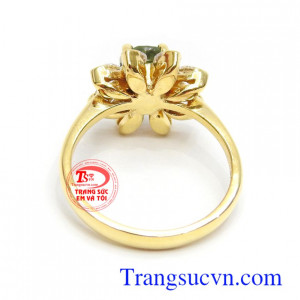 Nhẫn nữ gắn đá quý Sapphire vàng 14k đẳng cấp thời trang