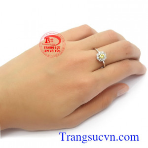 Nhẫn nữ vàng tây thời trang phong cách
