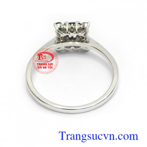 Nhẫn nữ vàng tây gắn đá quý thiên nhiên cao cấp