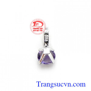 Mặt dây thạch anh bọc vàng 14k tinh xảo