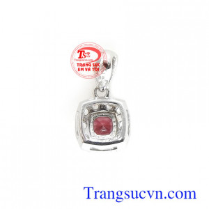 Mặt dây chuyền vàng tây đá quý. Mặt dây Granat an nhiên