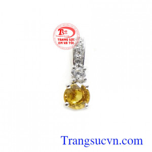 Mặt dây Sapphire vàng thịnh vượng 14k bền đẹp, chất lượng, đeo hợp thời trang