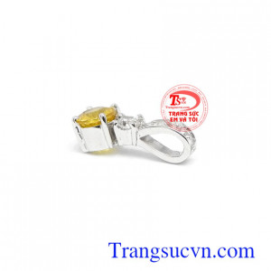 Mặt dây chuyền vàng tây gắn đá quý thiên nhiên