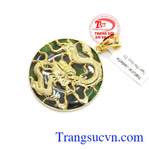 Sản phẩm được thiết kế 3D đẹp sang trọng ôm trọn ngọc cẩm thạch đồng xu may mắn