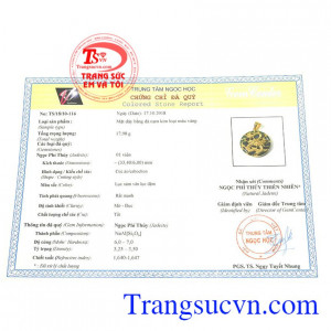 Giấy kiểm định từ trung tâm ngọc học