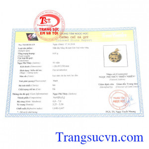 Giấy kiểm định từ trung tâm ngọc học