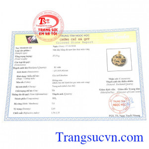 Giấy kiểm định từ trung tâm ngọc học