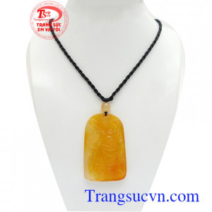Mặt dây Quan vân trường mã não mạnh mẽ chạm khắc tinh xảo, màu sắc tươi sáng