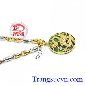 Bộ dây mặt ngọc rồng vàng  được các bạn nam ưa thích