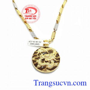 Mặt thạch anh tóc bọc rồng